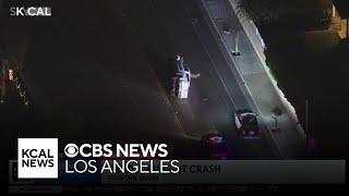 1 dead, 4 hospitalized after pursuit ends in grisly rollover crash in Fountain Valley