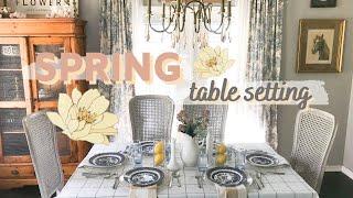 SIMPLE + ELEGANT Spring Table Setting // Spring Decorate With Me 2022 // Spring Tablescape