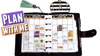 PWM: OCTOBER Monthly Plan With Me | Sew Much Crafting Pocket Planner Inserts Monthly Spread #73