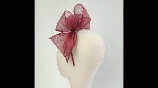Wine Red Looped Fascinator Headband (Vegan Friendly)