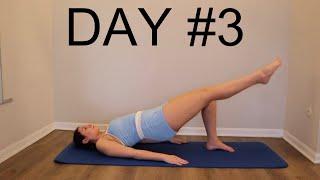 Day #3 New Years 30 Day Workout Challenge - Legs and Glutes 25 Min Pilates At Home No Equipment