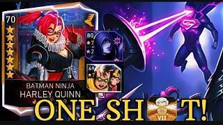 ONE SHOT! Boss COW SUPERMAN by BN HARLEY QUINN H7 Rise Of Krypton Solo Raid in Injustice 2 Mobile