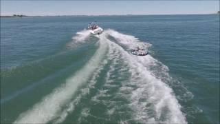 Chasing the tube around on the lake