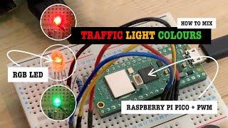 Mixing RGB LED ‘traffic light’ colours with a Raspberry Pi Pico / Micropython + PWM