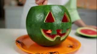 HOW TO: make a Spooky Watermelon Jack O Lantern