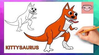 How To Draw Kittysaurus from Garten of Banban | Easy Step By Step Drawing Tutorial