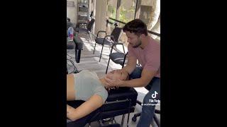 WOAH, she gets an *INTENSE ADJUSTMENT!* #shorts #chiropractor