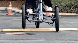 INCREDIBLE Reverse E Trike Independent Wheel Movement! Tilting Wheels on Adult Tricycle