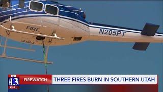 Three large fires burning in southern Utah