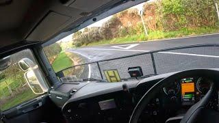 Truck Driving POV, Loading Cattle New Zealand Style 