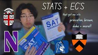 how i got into ivies [princeton, brown, duke, etc]!! stats, ecs, gpa, sat, honors 