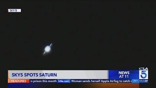 Saturn's rings spotted by KTLA Helicopter