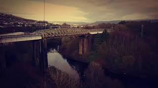 Landore railway viaduct in swansea