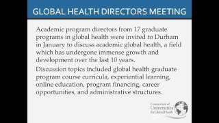 Consortium of Universities for Global Health  Priorities for 2016