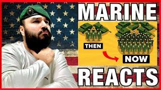 British Marine Reacts To Size Of US Military Through History