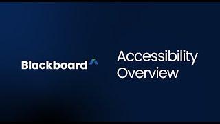 Accessibility Overview in Blackboard