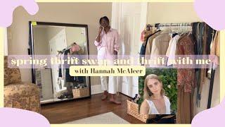 SPRING THRIFT SWAP WITH HANNAH MCALEER| thrift with me & 10 spring outfit ideas