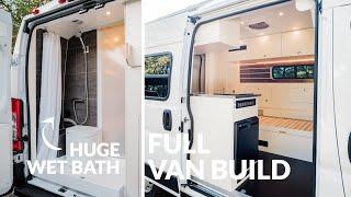 FULL VAN BUILD | Detailed Walkthrough of Construction Process | Promaster 136" with Huge Wet Bath