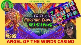 THE REPEATED RISING  SLOTS at Angel of the Winds on Sept 16th wPk #triplefortunedragonrising,#slots