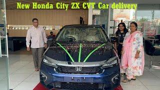 New Honda City ZX CVT Blue colour delivery