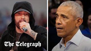 In full: Eminem introduces Barack Obama at Harris rally in Detroit