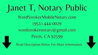 Notary Public Perris, CA 92599 Open Early & Late | I am the Notary Near You!