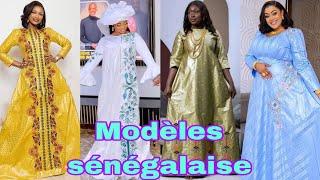 fashion 2024Très jolie modèl robe mode sénégalaise en bazin riche et geztner #fashion #model #mode