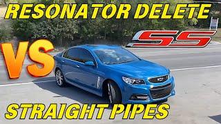 Chevy SS 6.2L V8: Resonator Delete Vs Straight Pipe!