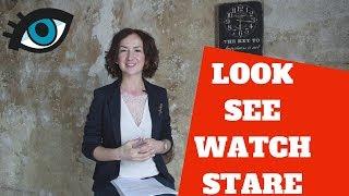 Разница между словами LOOK/SEE/WATCH/STARE. Большая разница! Английский для путешествий