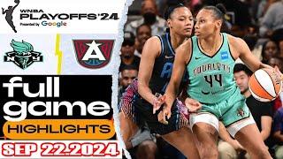 New York Liberty VS Atlanta Dream FULL GAME HIGHLIGHTS | PLAY OFF Sep 22, 2024 Women’s Basketball