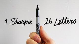 1 Sharpie | 26 Letters - How to draw the SERIF Alphabet