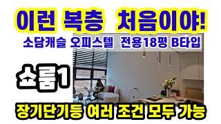 782.세종시 소담동18평  화장실2개 복층오피스텔 소담캐슬 쇼룸 비타입 월세 임대 모든 조건 협의 가능