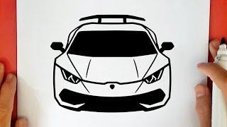 COMO DESENHAR UM CARRO LAMBORGHINI HURACAN DE FRENTE