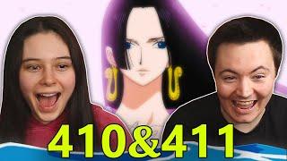 BOA HANCOCK!  One Piece Ep 410 & 411 REACTION & REVIEW