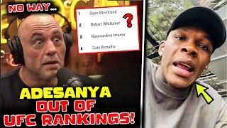 Joe Rogan REACTS TO Israel Adesanya being REMOVED FROM UFC RANKINGS! Fans go WILD