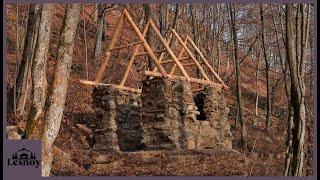 Building a stone bushcraft house. Working alone. Part 1