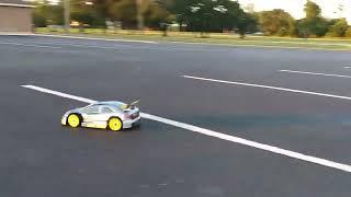 Hobao 1/8  Gt8 My 1st real on pavement test drive after rebuild n components 14.8v  June 2019