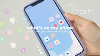 what's on my iphone xs max  (aesthetic) | transparent widgets, phone transformation, & cute games