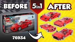 LEGO Speed Champions Ferrari F40 Alternate Builds (5in1)[76934](1309 pcs) Building Instructions