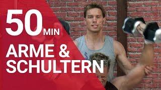 50 MIN | Upper Body (Arme & Schultern) Workout to build strength and muscles by Dr. Daniel Gärtner ©