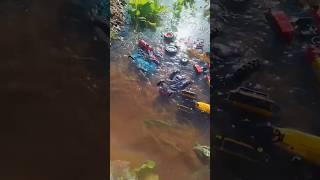 Tractor jcb washing in river| #explore #construction #gaming #funny #bhfyp #likes #followback #pubg