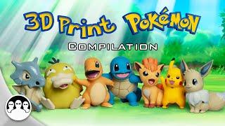 Pokémon Compilation: 3D Printing Time Lapse & Painting