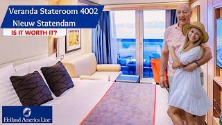 HOLLAND AMERICA: Nieuw Statendam Verandah Cabin 4002  | REVIEW GOOD and BAD! |@TravelswithJoeEly