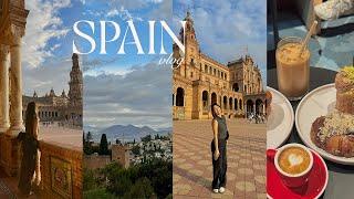 spain vlog | alhambra, plaza de españa, royal alcázar, paella, churros, cafes, granada and seville