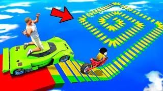 SHINCHAN AND FRANKLIN TRIED THE IMPOSSIBLE SPIRAL BLOCKS TRAP PARKOUR CHALLENGE GTA 5