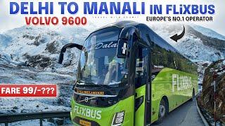 FLiXBUS in INDIA   | DELHI to MANALI in LUXURY VOLVO 9600 | FLiXBUS INDIA REVIEW