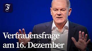 Neuwahlen: Scholz stellt Vertrauensfrage vor Weihnachten