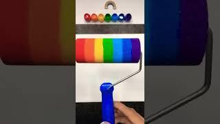 DIY Rainbow with paint roller  #shorts #drawing #art #rainbow #artist #diy #crafts