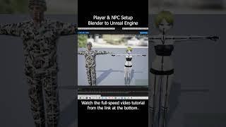 Player & NPC Setup | Blender 4.1 to Unreal Engine 5.1 #Blender #unrealengine #player #3dmodeling