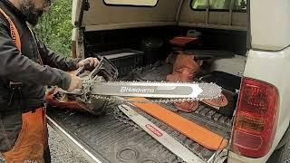 Husqvarna 592 XP Bar And Chain Installation